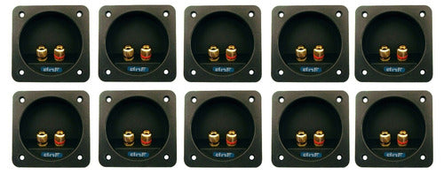 10 Pack Altavoz Box Terminal Cuadrado Cuadrado Conector Subwoofer 0