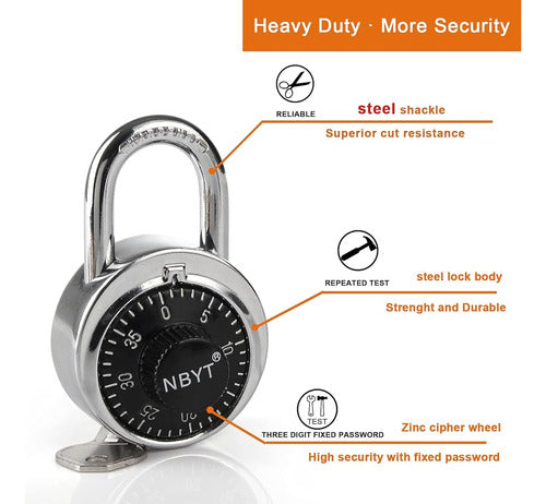 Candados De Combinación Nbyt - Cerraduras De Marcación Para 2
