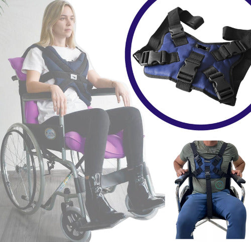 D.E.M.A. Super Reinforced Harness Chest Strap for Premium Wheelchair 5 P 0