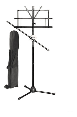 Venetian BS-73 Orchestra Music Stand with Microphone Stand Attachment 0