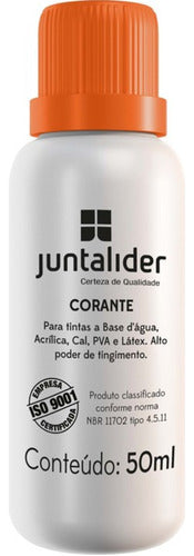 Corante Juntalider Laranja 50ml Para Tinta 9010000109 - Kit 0