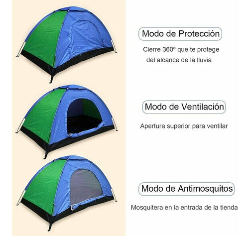 Carpa Camping Iglu Para 6 Personas + Silla Plegable Playera 3