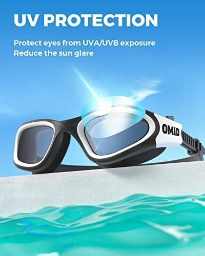 OMID Unisex Swimming Goggles Black2 4