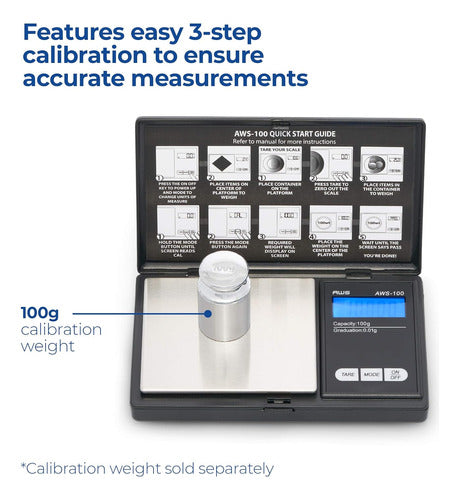 American Weigh Digital Scale, 100g [0.01g Sensitivity] 4