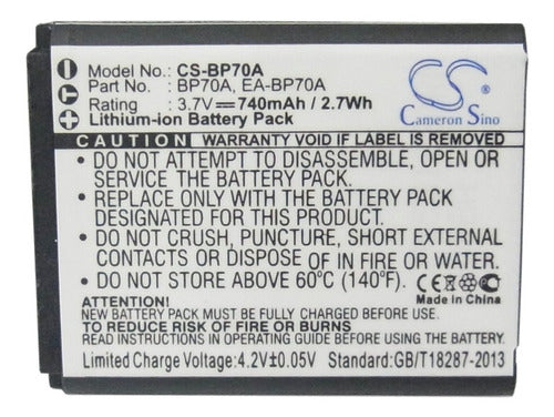 Battery for Samsung BP-70A SL630 St30 St65 St80 St90 St95 4