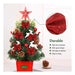 Ndeno 24 Mini Christmas Bow Decorations 5.5 Inches, Red Glitter 3