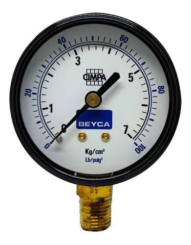 Beyca Manometer 100mm 1/2 Inch Lower Connection MM4-38 1