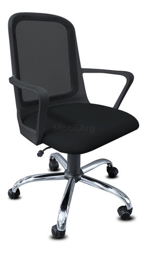 Decorarg Ergonomic Executive Office Chair with Chrome Backrest 0