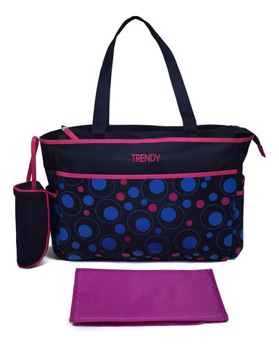 Trendy Maternal Bag with Necessaire and Lightweight Bottle Holder and Changing Mat 4