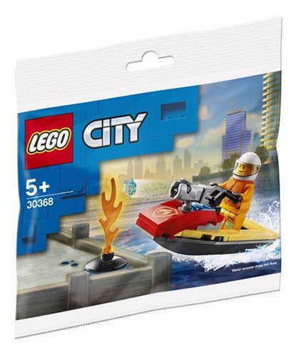 Lego Fire Rescue Water City Set with Boat and Original Febo Accessory 0