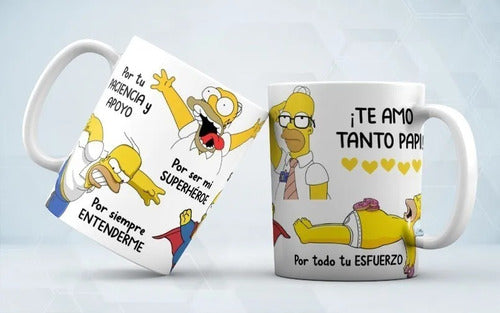 Diseños Plantillas Tazas Día Del Padre Homero Simpson Flork 6