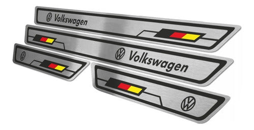 Stainless Steel Door Sills for Volkswagen Polo, Virtus, Up!, Golf, Vento, Suran, Fox, Voyage, Bora, Gol Power, Passat 0