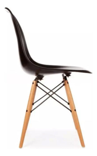 Welaman Silla Eames Butaca Moderna Asiento Acrilico Negro 1