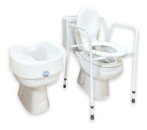 Romano Eleva Inodoro Hierro Respaldo + Elevador Bidet 12cm Ajuste 0