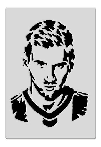 Messi Stencil Template for Airbrush or Brush Use 0