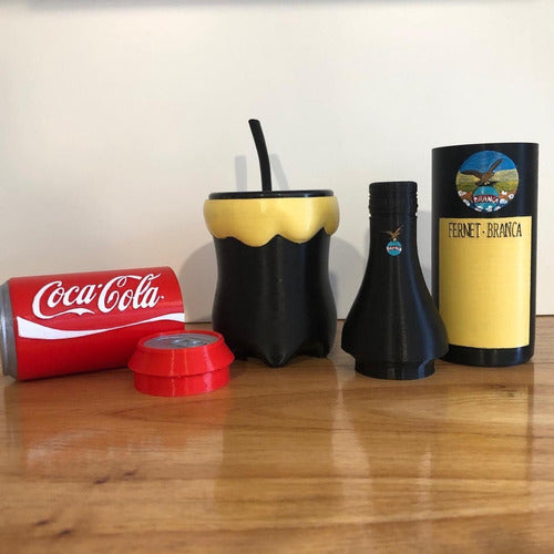 Big Rabbit Deco Set Mate Fernet Branca Yerbera, Sugar Bowl, and Mate with Straw 2