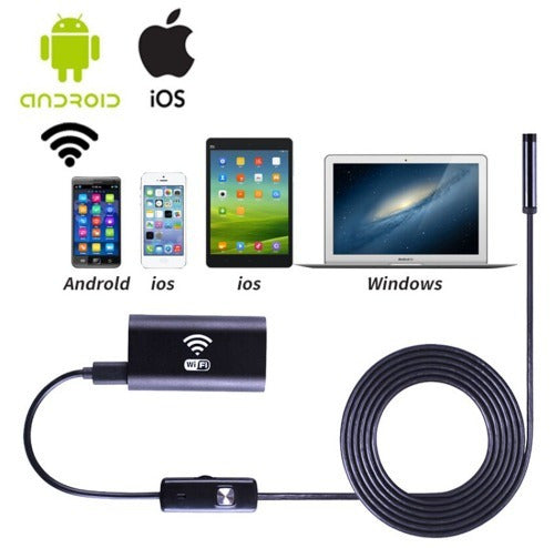 Endoscopio 1 Metro Cable Rigido Sonda Wifi Android iPhone 5