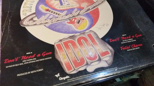 Billy Idol Dont Need A Gun Vinilo Promo Usa Con Acappella 86 1