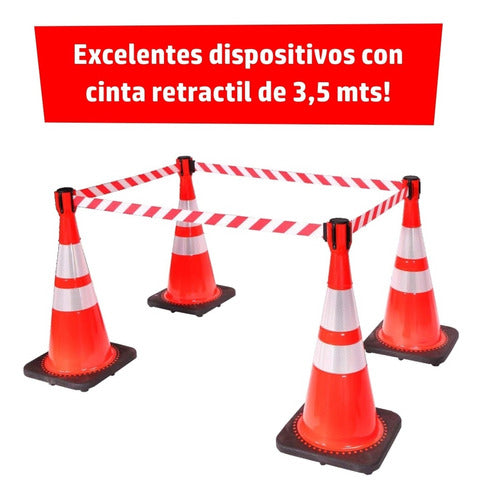 Traffic Cone Devices with 3.5m Retractable Tape 2