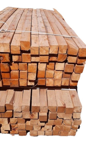 Bundle of 10 Raw Saligna Props 3x3x4 Meters Construction Wood 0