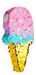 BLUE PANDA Ice Cream Cone Piñata for Decoration, 41.5 x 19.3 x 7.4 cm 0