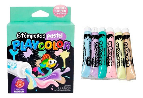 PlayColor Témpera Pastel Escolar X6 0