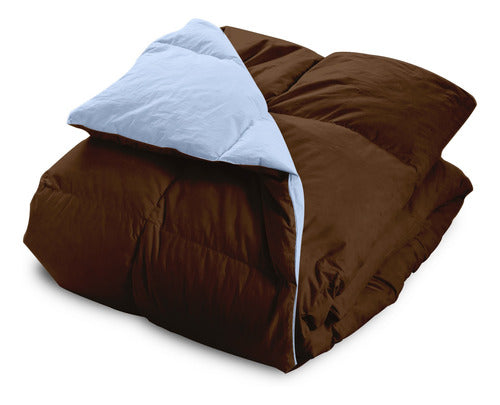 Haussman Queen Size Chocolate Reversible Comforter 0