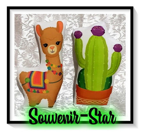 Souvenir Star Souvenir 10 Llamas Alpacas Cactus Con Forma 9cm 2