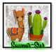 Souvenir Star Souvenir 10 Llamas Alpacas Cactus Con Forma 9cm 2