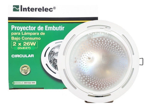 Interelec Proyector De Embutir Para Lamparas Bajo Consumo Wh 1