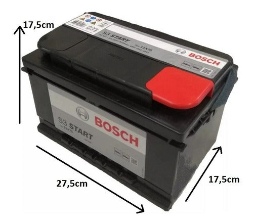 Bosch S3 Start 12x75 Reinforced Battery - 12 Months Warranty 1