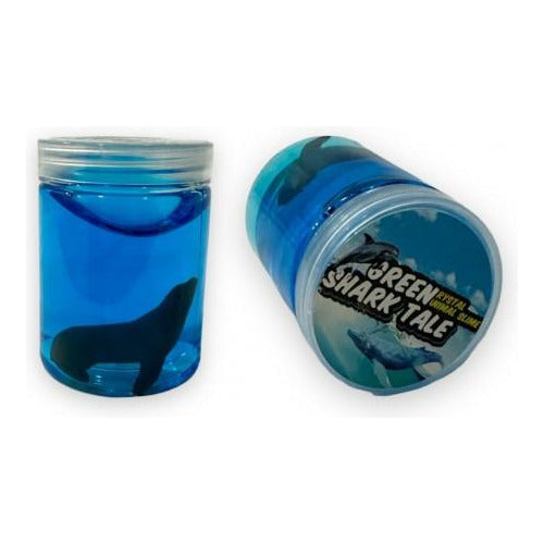 CRYSTALMUD Pack 12 Slime Azules Con Animales Marinos 1.9kg Souvenir 1