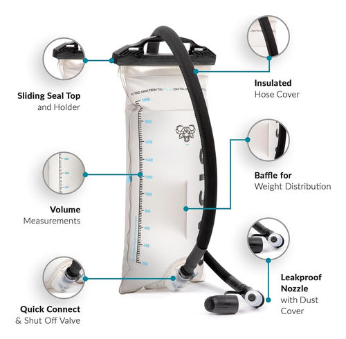 Water Buffalo Hydration Bladder - 2L Hydration Pack 1