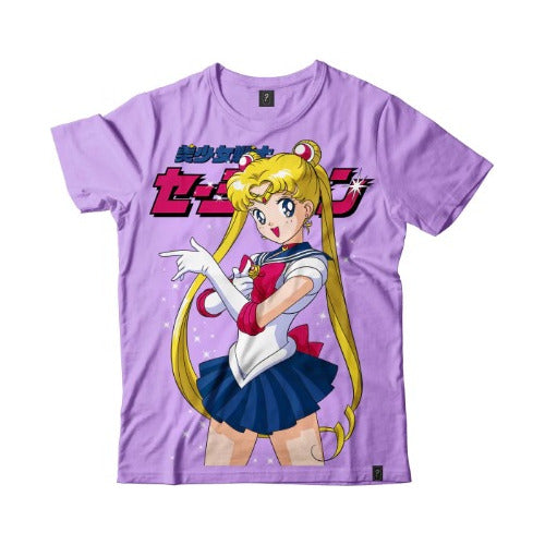 BorderiX Retro Sailor Moon Lila Premium Quality T-Shirt 1