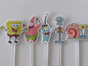 Pack X15 Toppers Para Cupcakes Muffins Bob Esponja 2