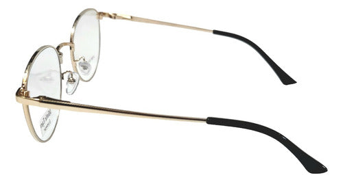 Mistic Eyes Premium Gold Round Flex Sunglasses 4