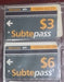 Subtepass $ 3 // $ 6 0