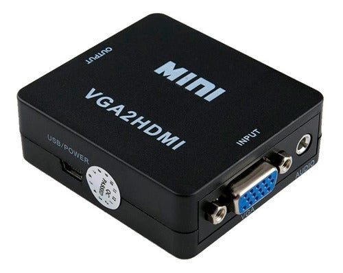 Conversor De Vga A Hdmi Con Audio Soporta 1080 P Premium.... 0