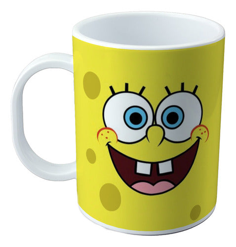 Sublifreaks Taza De Plástico - Bob Esponja Pantalones Cuadrados Cara 0