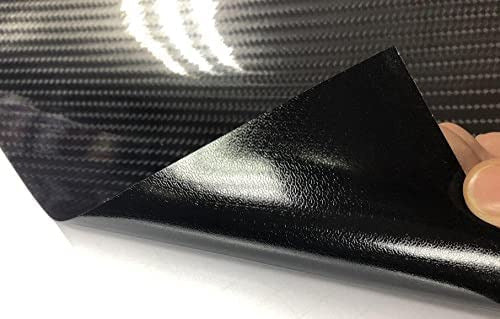 Rock Rose 7D Black Carbon Fiber Vinyl Wrap 30x150cm 0