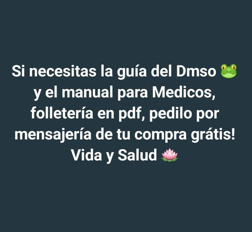 Dmso 250 Cc Al 70 % (maxima Pureza) Vida Y Salud!! 1