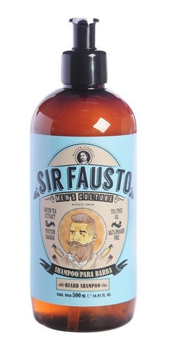 Sir Fausto Men´s Culture Shampoo Hidratante Para Barba 500ml 0