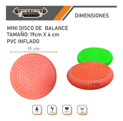 Gymman Mini Balance Discs - Set of 2 1