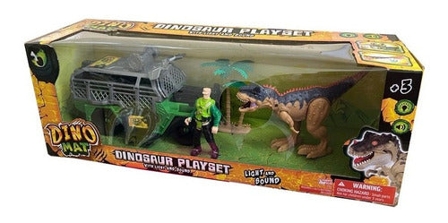 Set Dinomat Vehiculo Y Figura Luz Y Sonido Tm1 Ik0112 Ttm 1