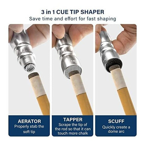 Adhafera Cue Tip Shaper - Silver 2