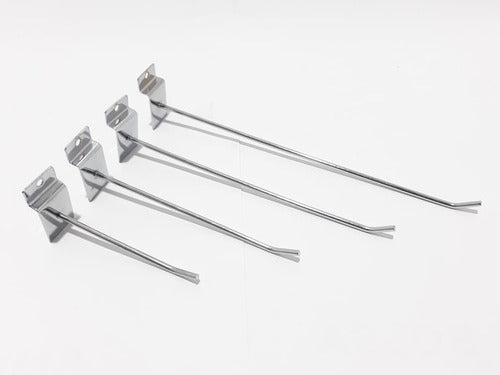 Pack of 50 Metal Blister Panel Hooks Chrome Plated 10cm 3291 0