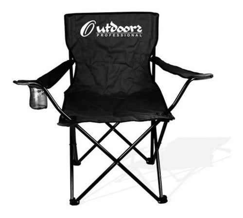 Outdoors Sillon Plegable Con Apoya Brazos Y Posa Vaso. Incluye Funda 1