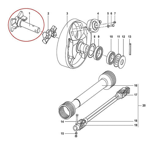 Eixo Volante (atual) Adubadeira Vicon 95963 2
