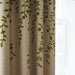 Melodieux Linen Blackout Curtains with Floral Embroidery 3