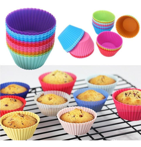 El Rey de las Ofertas Silicone Muffin and Cupcake Molds - 24 Pieces 1